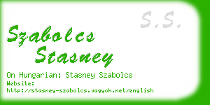 szabolcs stasney business card